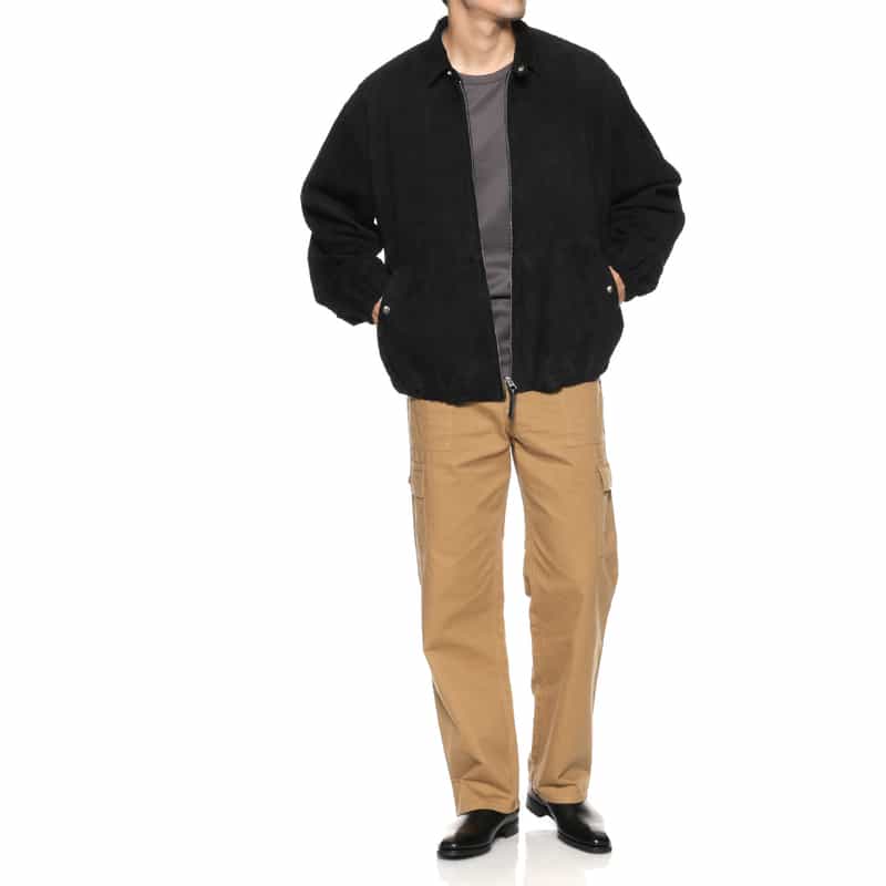 BARNEYS NEW YORK スエードレザーブルゾン BLACK