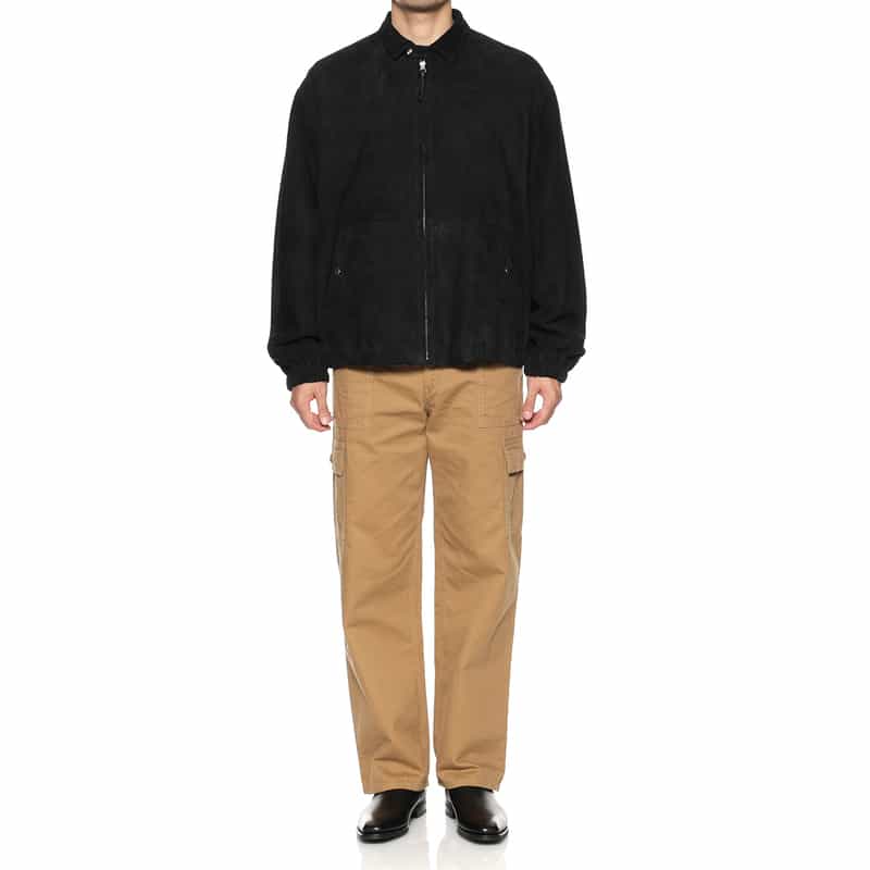 BARNEYS NEW YORK スエードレザーブルゾン BLACK