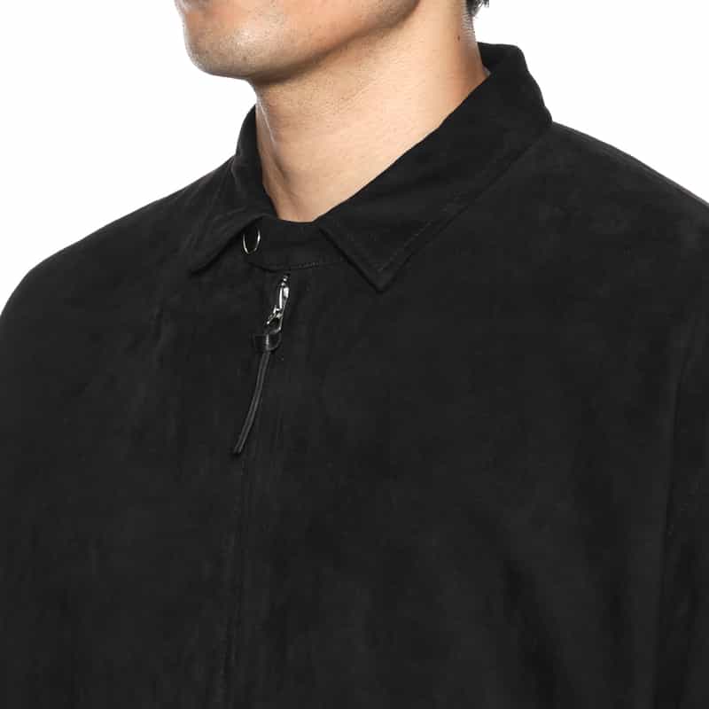BARNEYS NEW YORK スエードレザーブルゾン BLACK