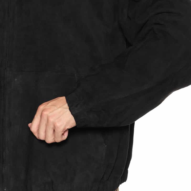 BARNEYS NEW YORK スエードレザーブルゾン BLACK