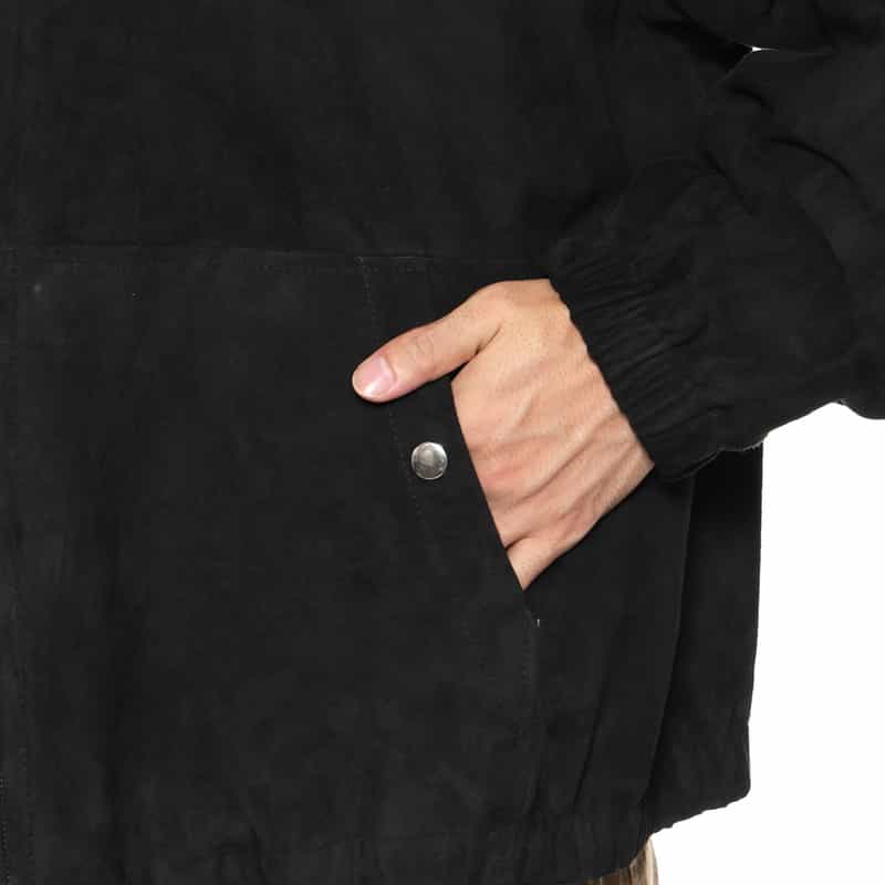 BARNEYS NEW YORK スエードレザーブルゾン BLACK