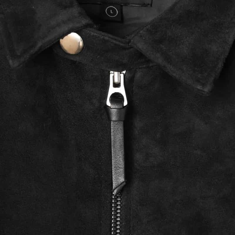 BARNEYS NEW YORK スエードレザーブルゾン BLACK