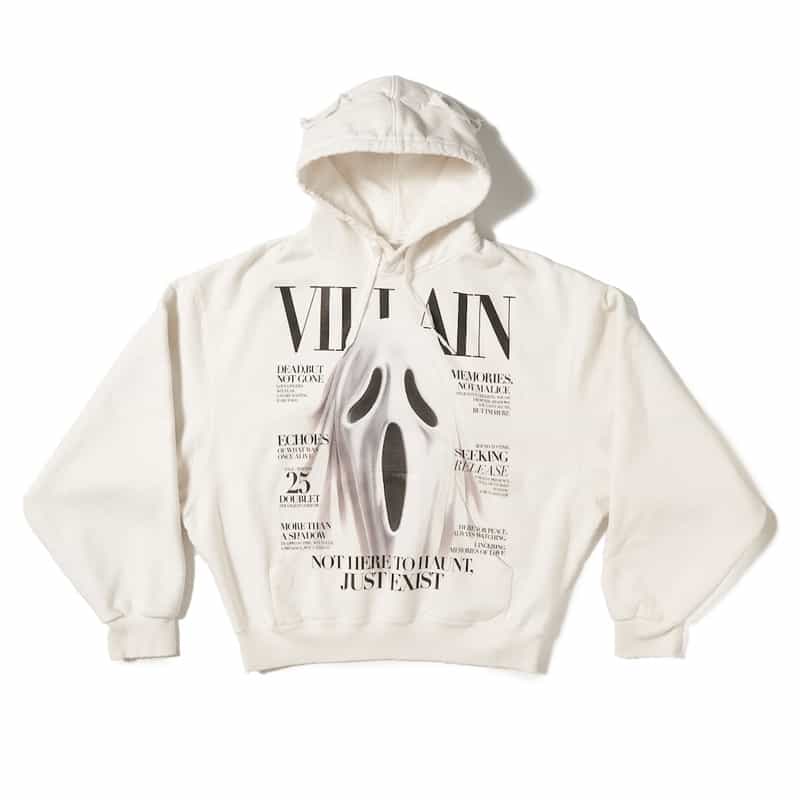 DOUBLET. DOUBLET.＜ダブレット＞ プリントスエットプルオーバー WHITE
