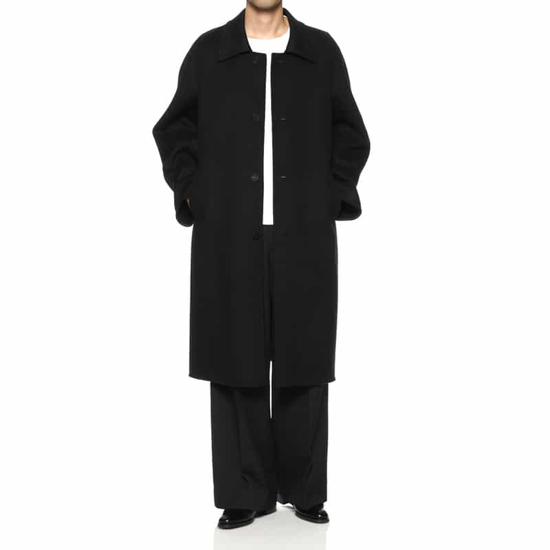 OVERCOAT OVERCOAT＜オーバーコート＞ ステンカラーコート BLACK