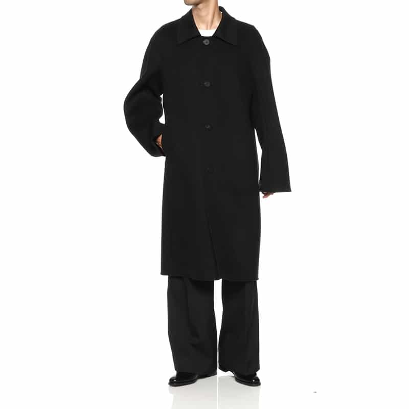 OVERCOAT OVERCOAT＜オーバーコート＞ ステンカラーコート BLACK
