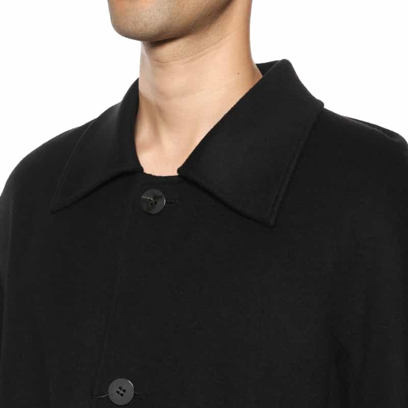 OVERCOAT OVERCOAT＜オーバーコート＞ ステンカラーコート BLACK