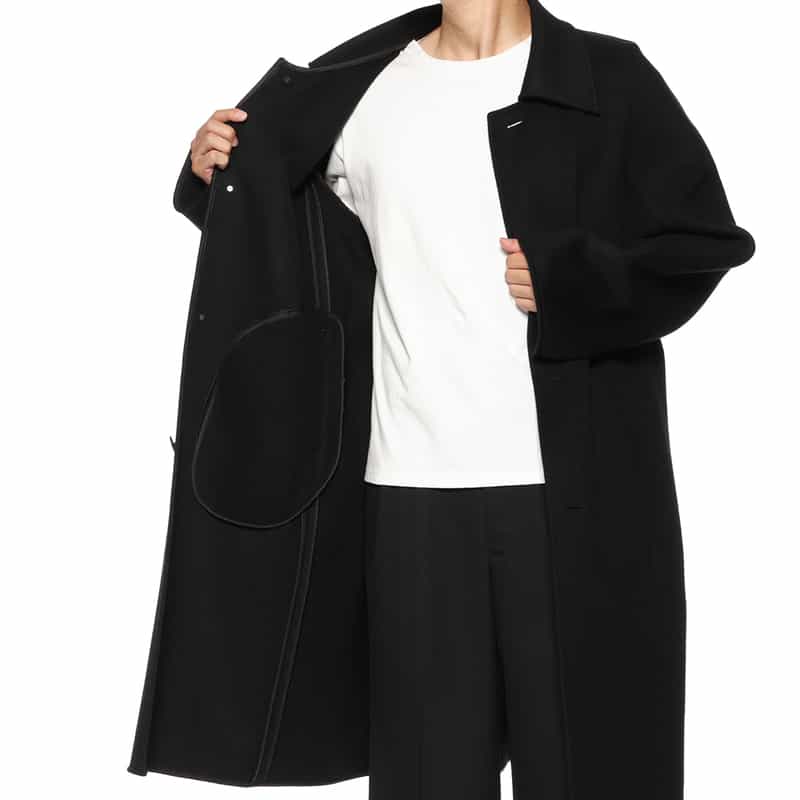 OVERCOAT OVERCOAT＜オーバーコート＞ ステンカラーコート BLACK
