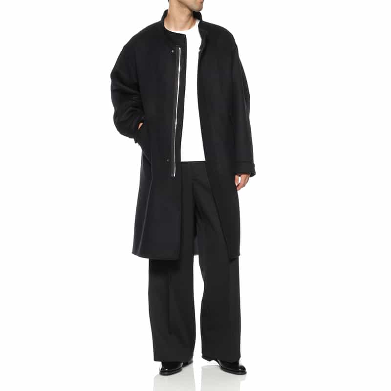 OVERCOAT OVERCOAT＜オーバーコート＞ ウール素材モッズコート BLACK