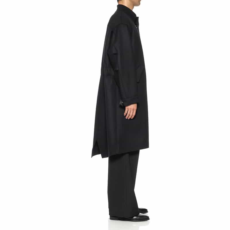 OVERCOAT OVERCOAT＜オーバーコート＞ ウール素材モッズコート BLACK