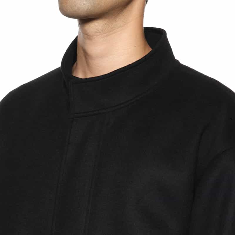 OVERCOAT OVERCOAT＜オーバーコート＞ ウール素材モッズコート BLACK