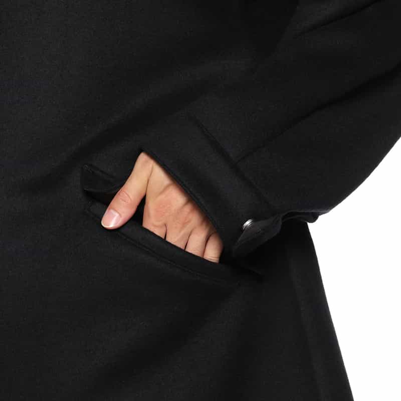 OVERCOAT OVERCOAT＜オーバーコート＞ ウール素材モッズコート BLACK