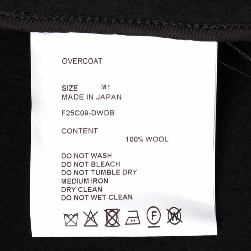 OVERCOAT OVERCOAT＜オーバーコート＞ ウール素材モッズコート BLACK