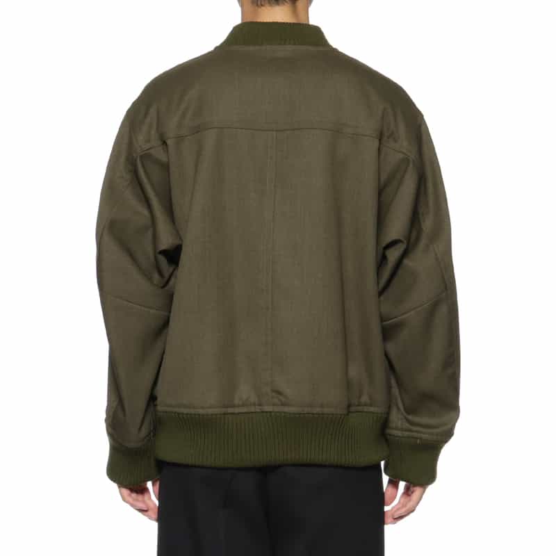 OVERCOAT OVERCOAT＜オーバーコート＞ MA-1型ウール素材ボンバージャケット KHAKI
