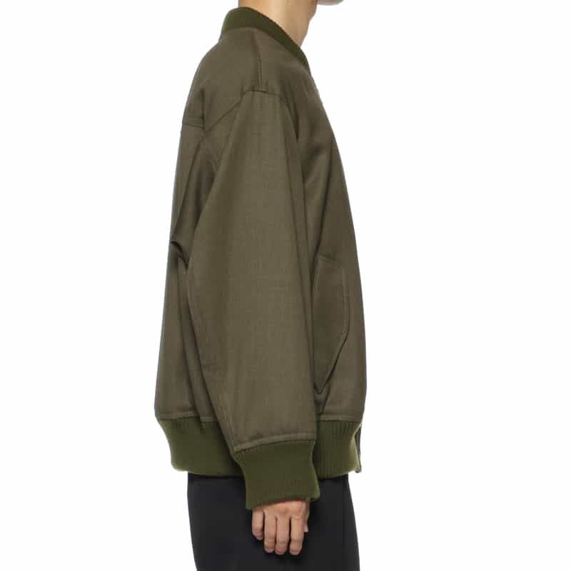 OVERCOAT OVERCOAT＜オーバーコート＞ MA-1型ウール素材ボンバージャケット KHAKI