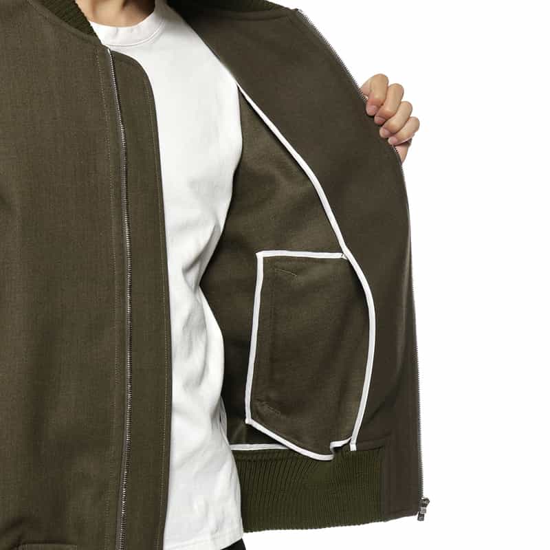 OVERCOAT OVERCOAT＜オーバーコート＞ MA-1型ウール素材ボンバージャケット KHAKI