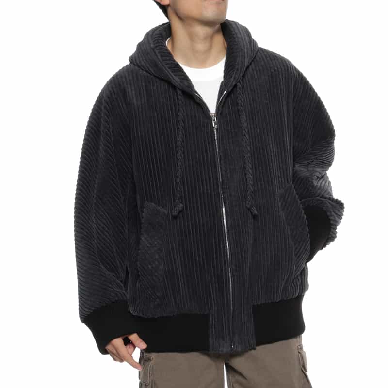 OVERCOAT OVERCOAT＜オーバーコート＞ ジップアップフード付ブルゾン GRAY