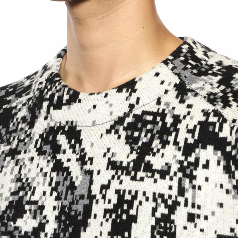 OVERCOAT OVERCOAT＜オーバーコート＞ デジタルニットプルオーバー WHITE