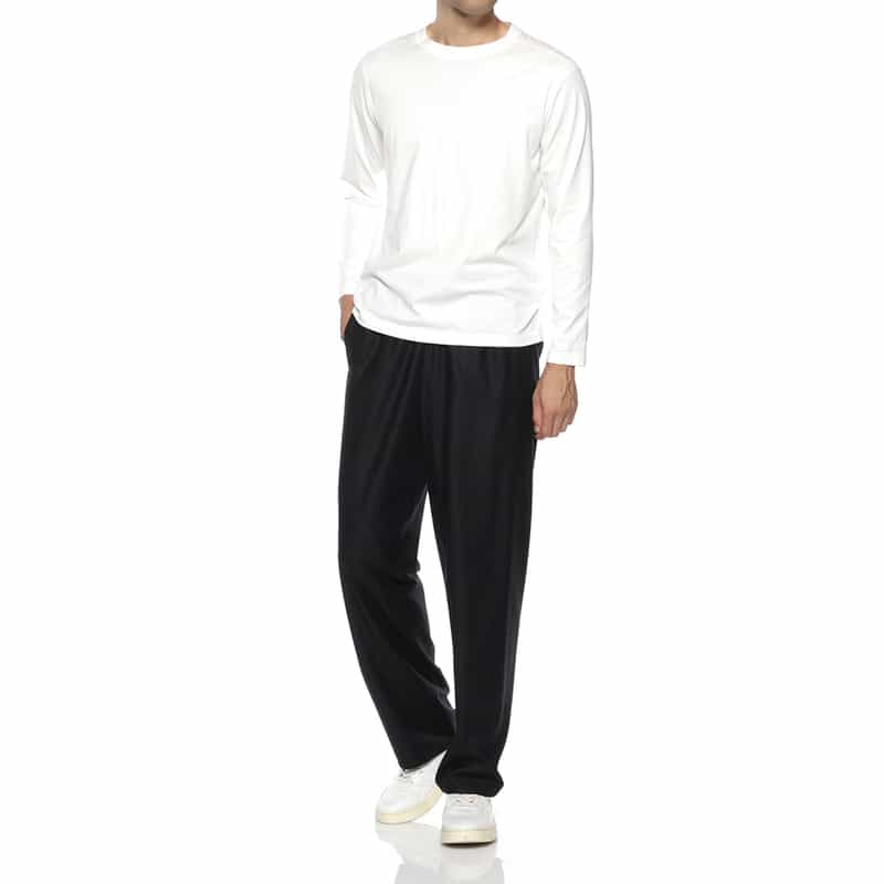 OVERCOAT OVERCOAT＜オーバーコート＞ フランネル素材ワイドパンツ BLACK