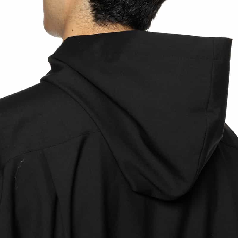 OVERCOAT OVERCOAT＜オーバーコート＞ フード付きウールシャツ BLACK