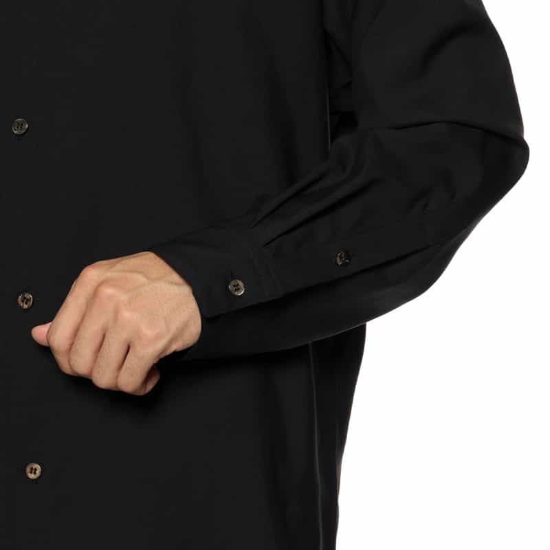OVERCOAT OVERCOAT＜オーバーコート＞ フード付きウールシャツ BLACK