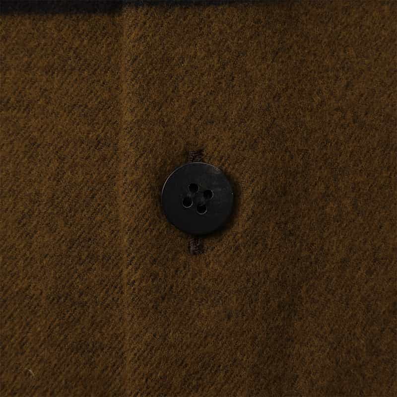 OVERCOAT OVERCOAT＜オーバーコート＞ フード付フランネルシャツ BROWN