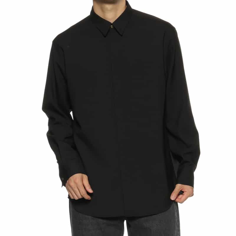 OVERCOAT OVERCOAT＜オーバーコート＞ ウールシャツ BLACK