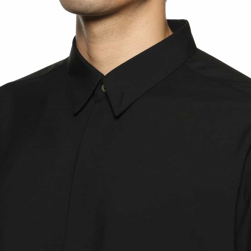 OVERCOAT OVERCOAT＜オーバーコート＞ ウールシャツ BLACK