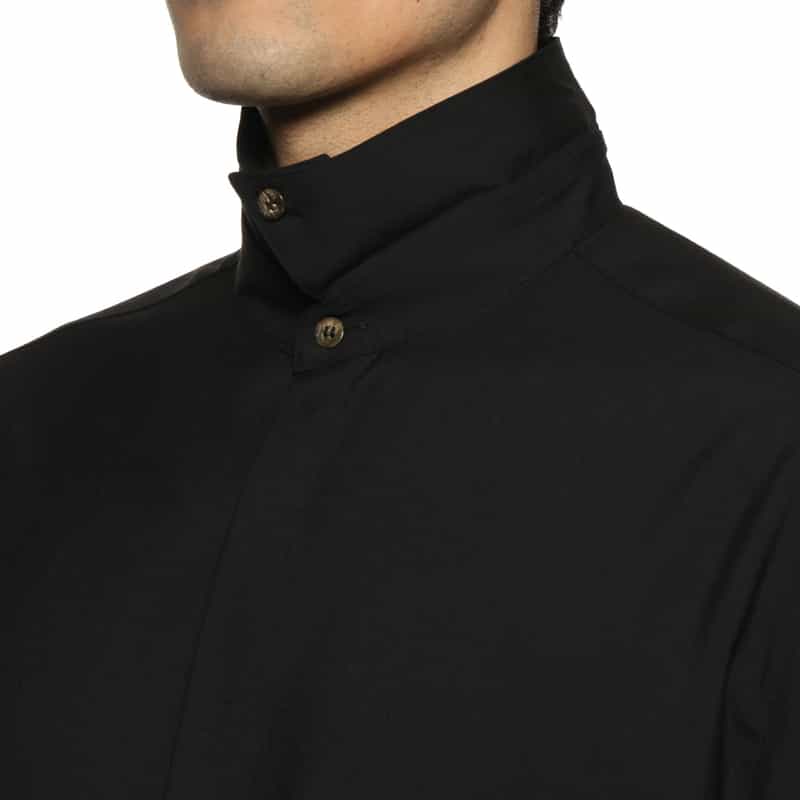 OVERCOAT OVERCOAT＜オーバーコート＞ ウールシャツ BLACK