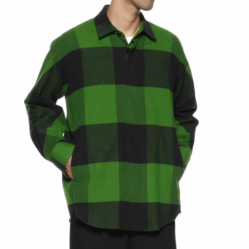 OVERCOAT OVERCOAT＜オーバーコート＞ フランネル素材カジュアルシャツ GREEN