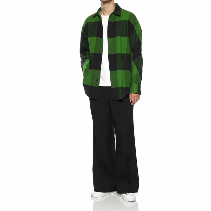 OVERCOAT OVERCOAT＜オーバーコート＞ フランネル素材カジュアルシャツ GREEN