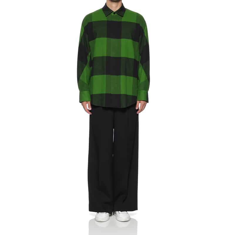 OVERCOAT OVERCOAT＜オーバーコート＞ フランネル素材カジュアルシャツ GREEN