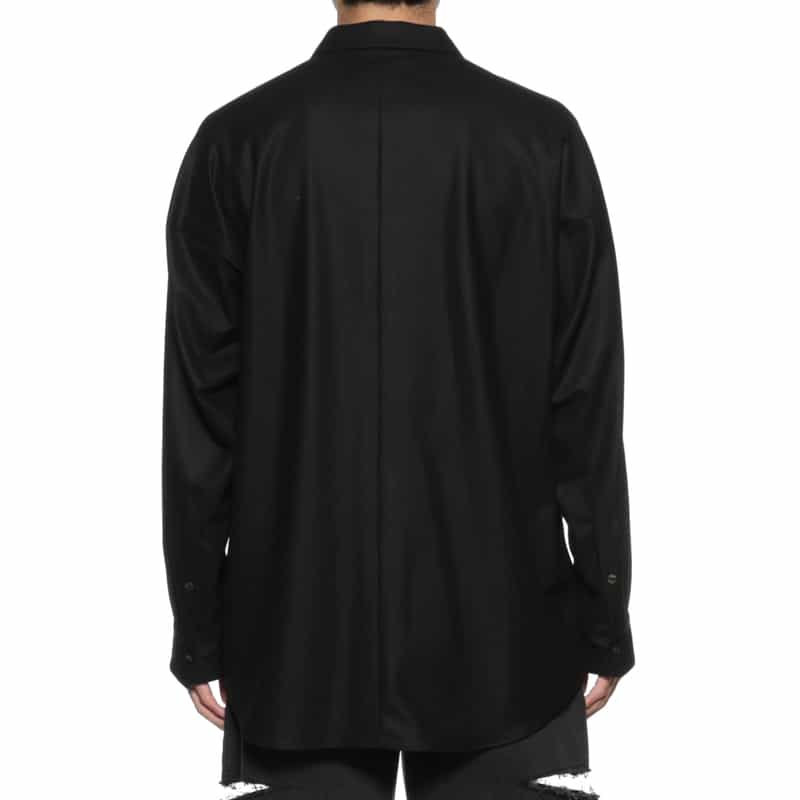 OVERCOAT OVERCOAT＜オーバーコート＞ ウールフランネル素材シャツジャケット BLACK