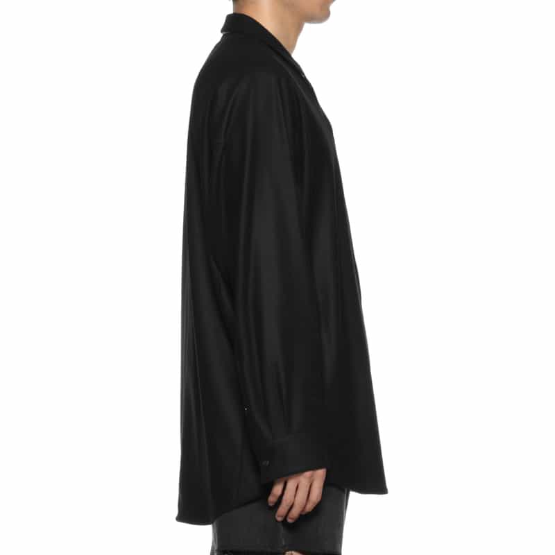 OVERCOAT OVERCOAT＜オーバーコート＞ ウールフランネル素材シャツジャケット BLACK