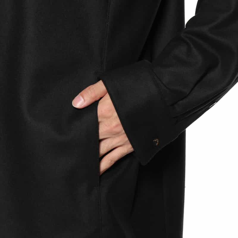 OVERCOAT OVERCOAT＜オーバーコート＞ ウールフランネル素材シャツジャケット BLACK