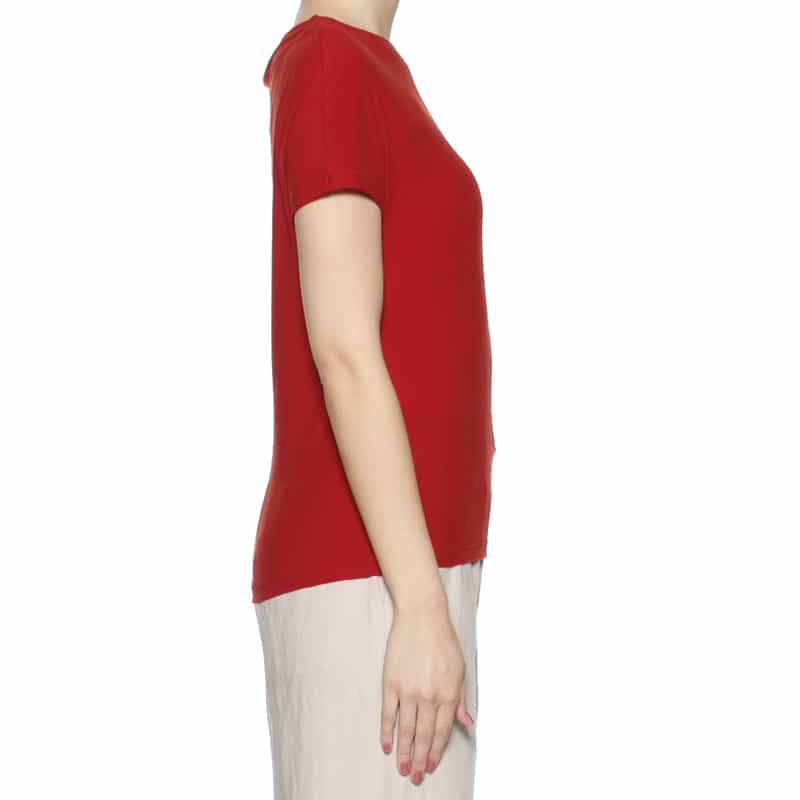 BARNEYS NEW YORK ウォッシャブル ドレープTシャツ RED