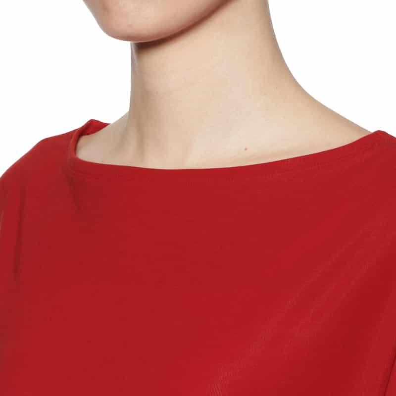 BARNEYS NEW YORK ウォッシャブル ドレープTシャツ RED