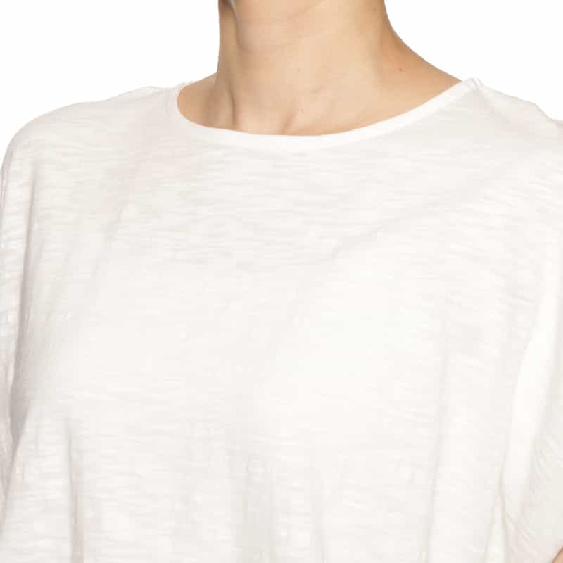 BARNEYS NEW YORK ウォッシャブル タックスリーブカットソー OFF WHITE