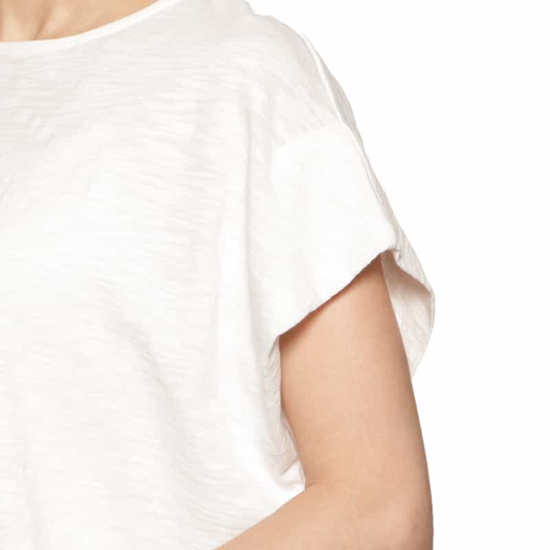 BARNEYS NEW YORK ウォッシャブル タックスリーブカットソー OFF WHITE