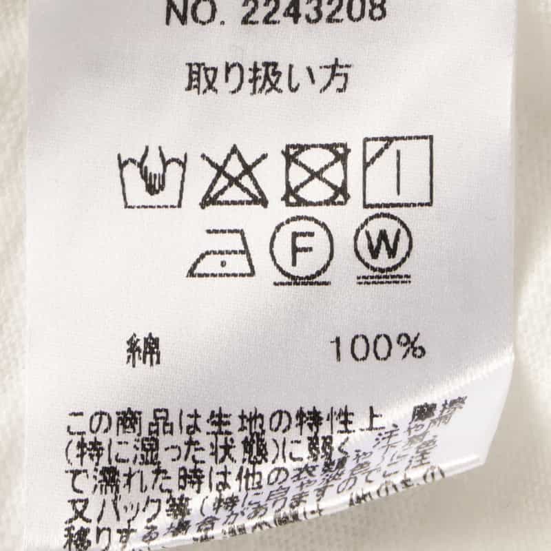 BARNEYS NEW YORK ウォッシャブル タックスリーブカットソー OFF WHITE