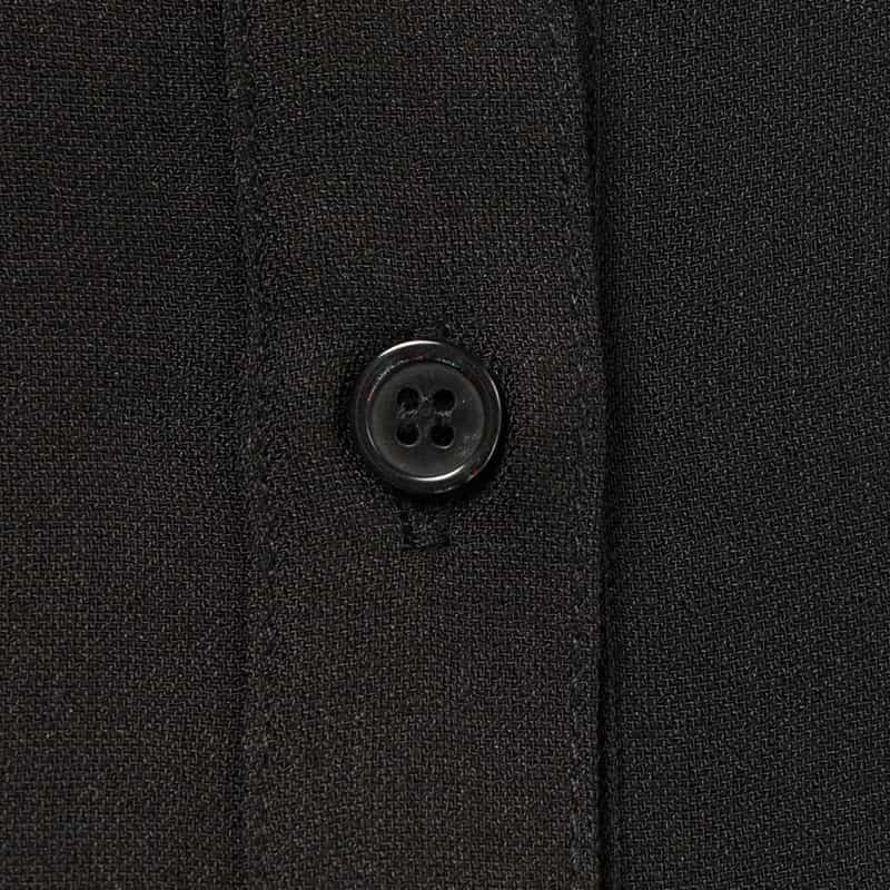 BARNEYS NEW YORK ウォッシャブル シャーリングスリーブブラウス BLACK