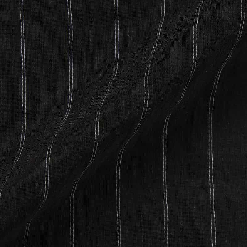 BARNEYS NEW YORK セットアップ ウォッシャブル ストライプ柄ノースリーブ ダブルジャケット BLACK