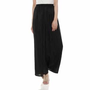 セットアップ ウォッシャブル ストライプ柄ドローストリング ワイドパンツ