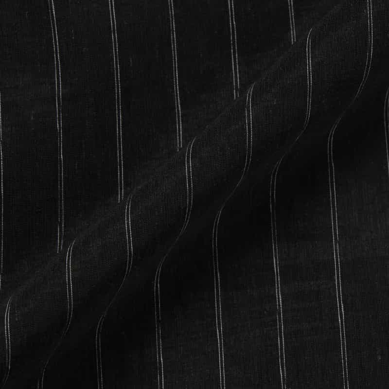 BARNEYS NEW YORK セットアップ ウォッシャブル ストライプ柄ドローストリング ワイドパンツ BLACK