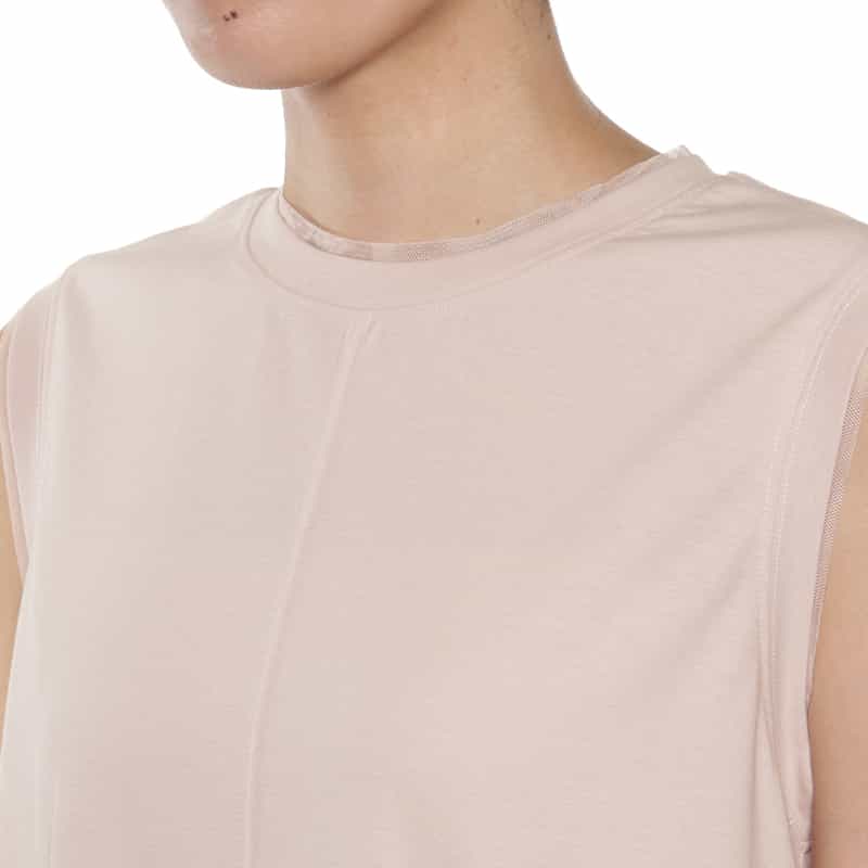 BARNEYS NEW YORK ウォッシャブル チュールデザイン マキシドレス PINK