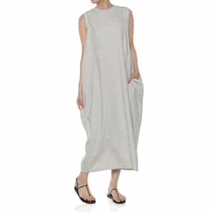 ウォッシャブル チュールデザイン マキシドレス