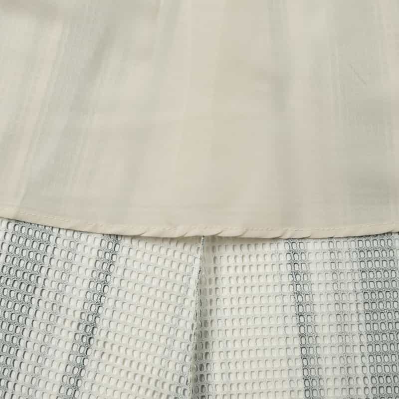 BARNEYS NEW YORK ウォッシャブル ストライプロングスカート GRAY