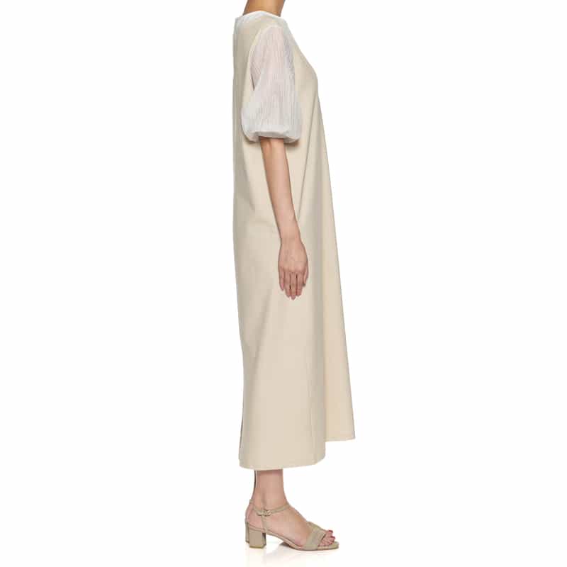 BARNEYS NEW YORK ウォッシャブル コンビネーションカットソードレス BEIGE