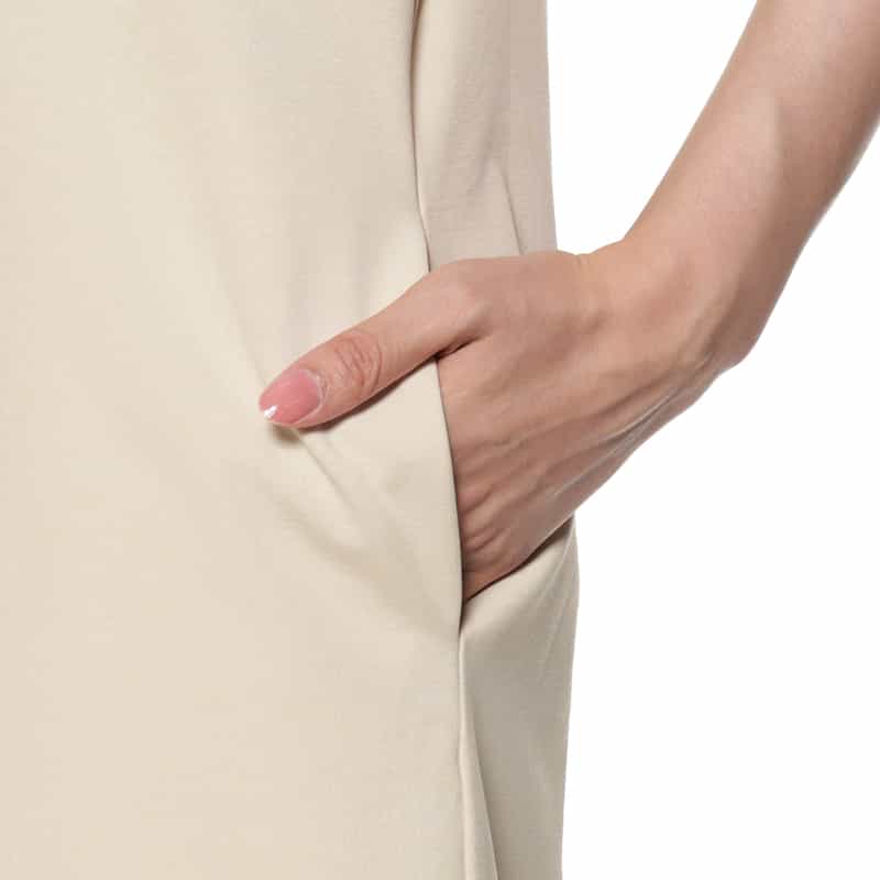 BARNEYS NEW YORK ウォッシャブル コンビネーションカットソードレス BEIGE