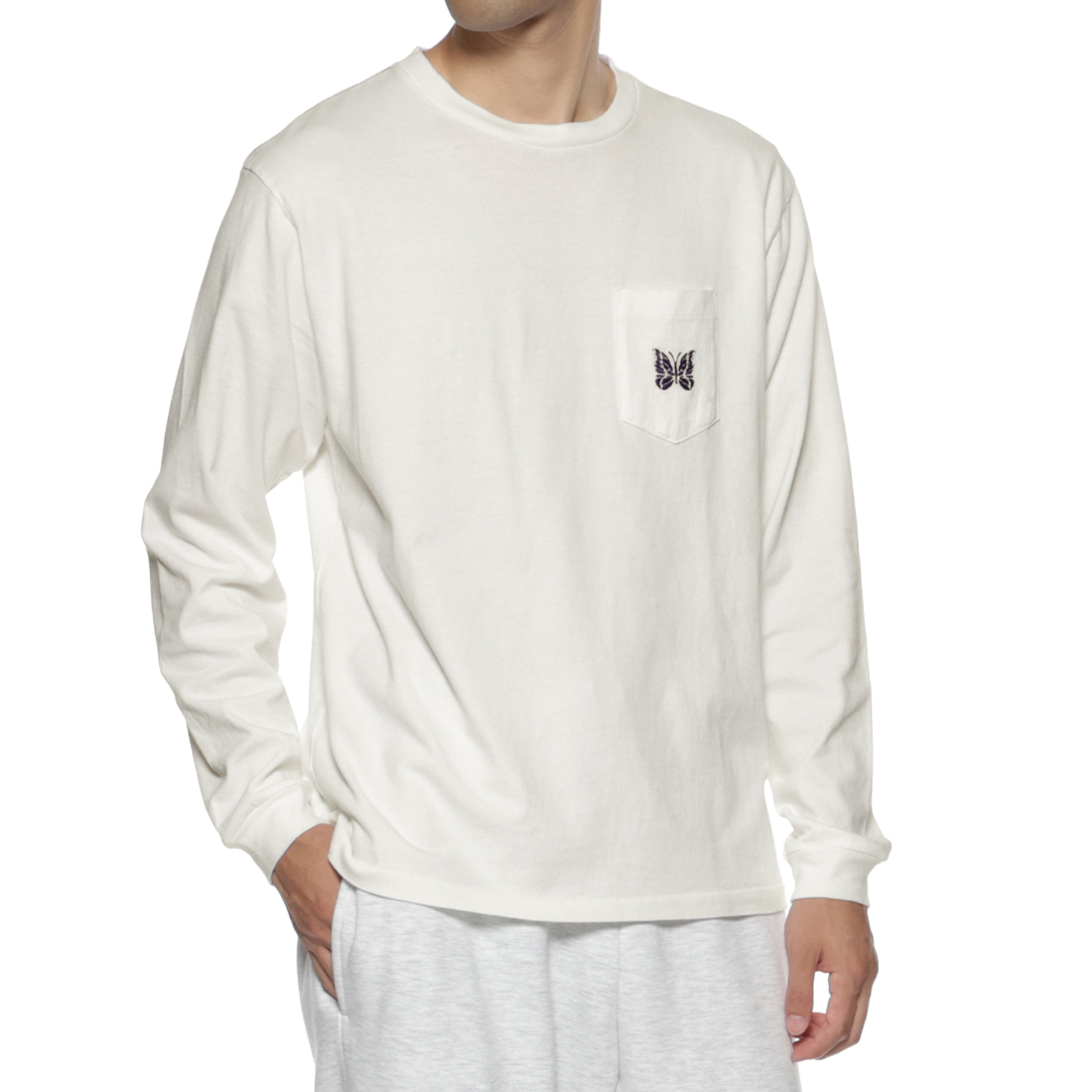 NEEDLES＜ニードルズ＞ 刺繍入りポケットTシャツ