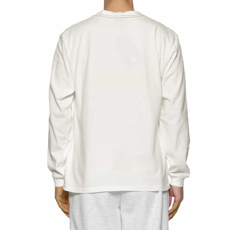 NEEDLES NEEDLES＜ニードルズ＞ 刺繍入りポケットTシャツ WHITE